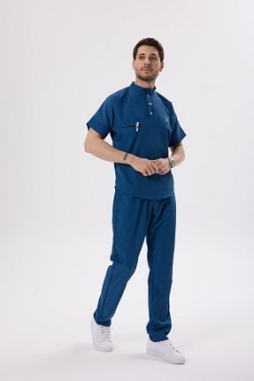 ست بالاتنه و پائین تنه آبی مردانه پنبه ای X Medical Wear - کد 929980001
