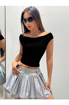 بلوز مشکی زنانه ساده Lucky Line - کد 929809682