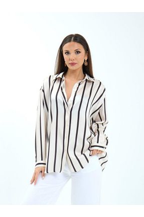 پیراهن سفید زنانه یقه پیراهنی hepimiz alalım - کد 930346479