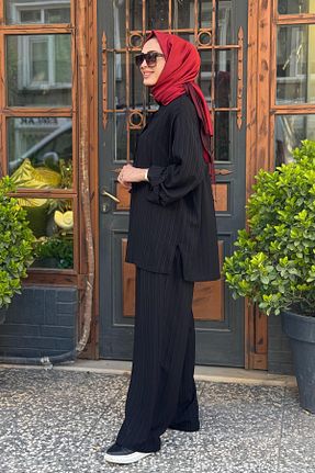 ست بالاتنه و پائین تنه حجاب مشکی زنانه رگولار Gala-Xi - کد 930171036