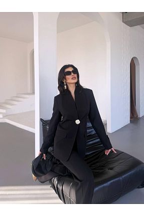 ست بالاتنه و پائین تنه مشکی زنانه بافتنی Ekim Store - کد 930168555