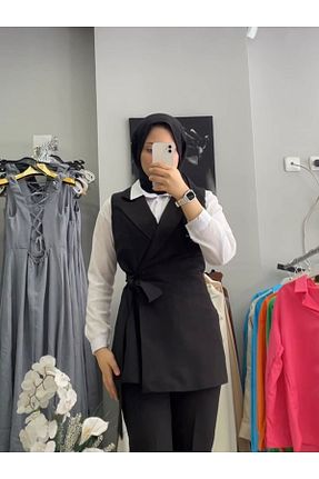 ست بالاتنه و پائین تنه مشکی زنانه بافتنی Avakado - کد 930178724