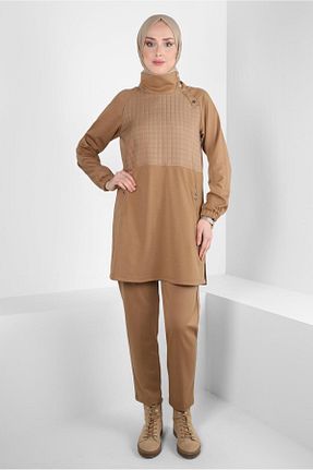 ست گرمکن حجاب بژ زنانه رگولار Alvina - کد 861188261
