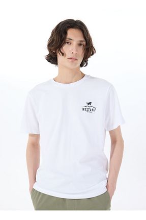 تیشرت سفید مردانه رگولار Mustang - کد 930186961