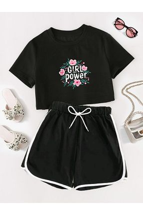 شلوارک و برمودا مشکی زنانه پارچه S&A DESIGN - کد 930207967