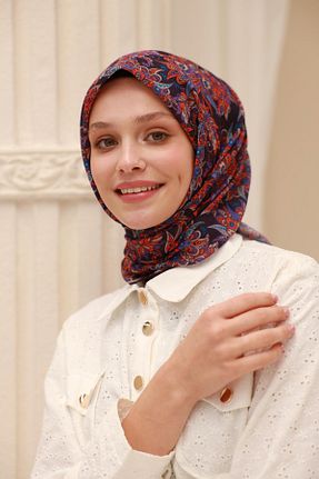 روسری بنفش پنبه ای Silk Home - کد 930362306