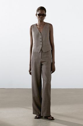 جلیقه آبی زنانه رگولار Massimo Dutti - کد 930216925