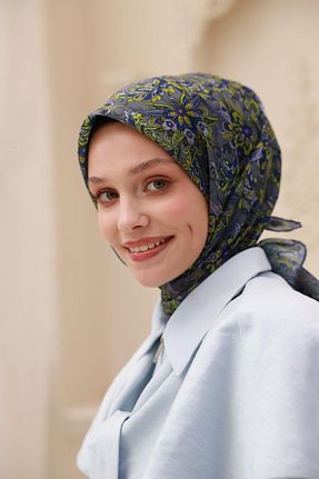 روسری سبز پلی استر Silk Home - کد 930362285
