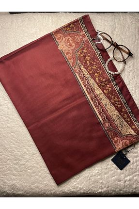 شال زرشکی زنانه پنبه ای Levidor - کد 930212512