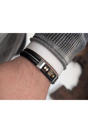 دستبند جواهر مشکی مردانه زیرکن cheetah quality - کد 929634080