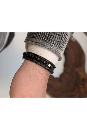 دستبند جواهر مشکی مردانه زیرکن cheetah quality - کد 929633616