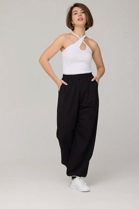 شلوار کرمگن مشکی زنانه اورسایز BSBSPOR - کد 930232090