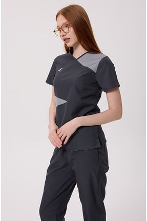 ست بالاتنه و پائین تنه طوسی زنانه پلی استر X Medical Wear - کد 930365888