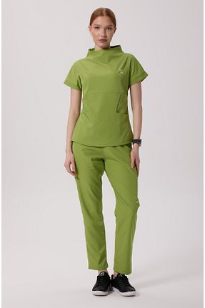 ست بالاتنه و پائین تنه سبز زنانه پلی استر X Medical Wear - کد 930226846