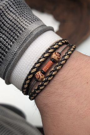 دستبند جواهر سبز مردانه زیرکن cheetah quality - کد 929633458