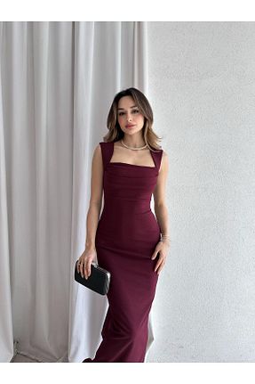 لباس زرشکی زنانه بافتنی candybia - کد 930228006
