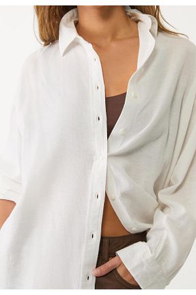پیراهن سفید زنانه اورسایز ByMisa Store - کد 930235886