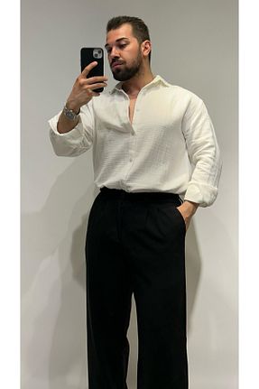 پیراهن سفید مردانه رگولار ensbutik - کد 923837893
