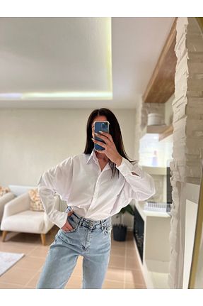 پیراهن سفید زنانه گشاد MODA - کد 930242823