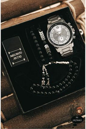 ست ساعت مچی مشکی مردانه استل (فولاد) SPOLO - کد 897294028