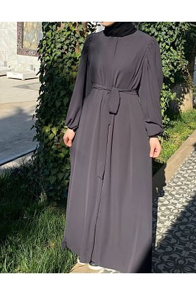 کلاه و ابایا طوسی زنانه پنبه پلی استر Bayram Giyim - کد 930237836