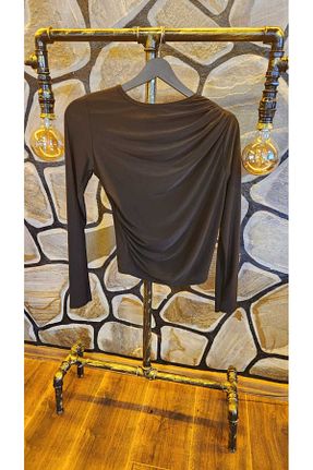 بلوز مشکی زنانه ساده Özge Butik - کد 930370633