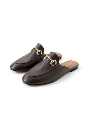 دمپائی قهوه ای زنانه چرم مصنوعی Eataly Shoes - کد 870304354