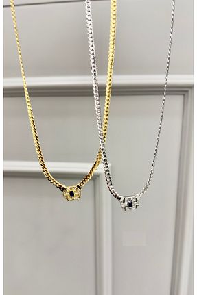 گردنبند استیل ( فولاد ) رنگی زنانه سنگ THULIA - کد 930245835