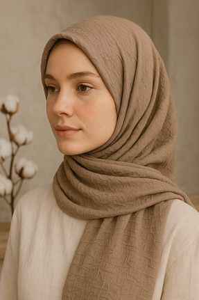 شال بژ زنانه پنبه ای Rell Home - کد 930245378