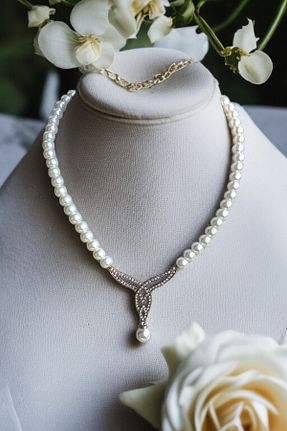 گردنبند مروارید سفید FAYRA ACCESSORIES - کد 885685159
