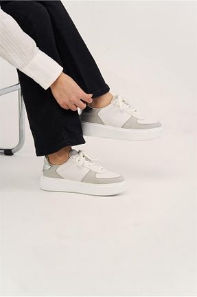 کفش اسنیکر سفید زنانه بند دار Eataly Shoes - کد 729938452