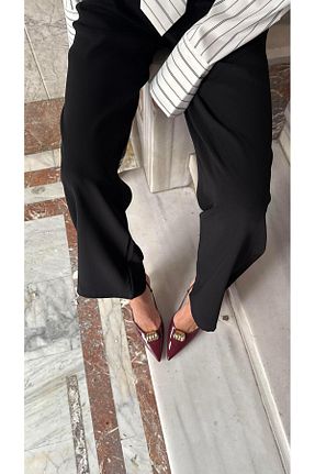 کفش پاشنه بلند کلاسیک زرشکی زنانه چرم مصنوعی Eataly Shoes - کد 930246338