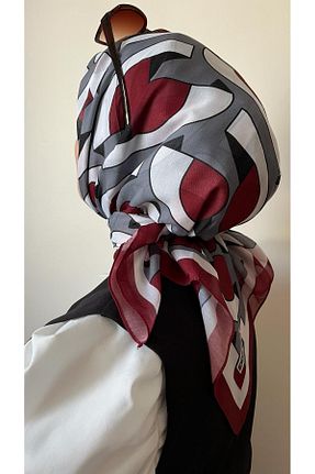 روسری زرشکی پلی استر ESSLERA - کد 930252085