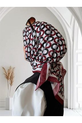 روسری زرشکی پلی استر ESSLERA - کد 930253692
