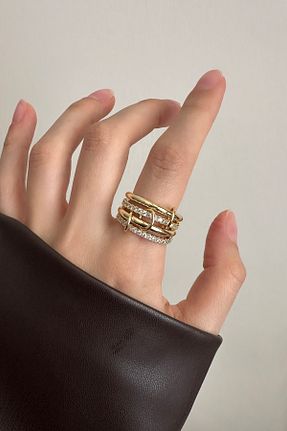 انگشتر جواهر زرد زنانه زیرکن Okko Store - کد 930252888