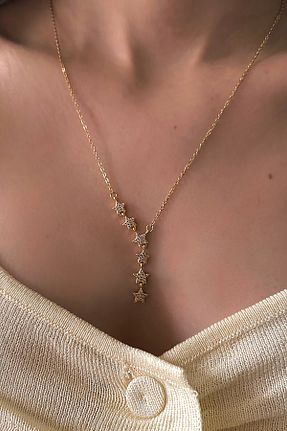 گردنبند استیل ( فولاد ) زرد زنانه Okko Store - کد 930255627