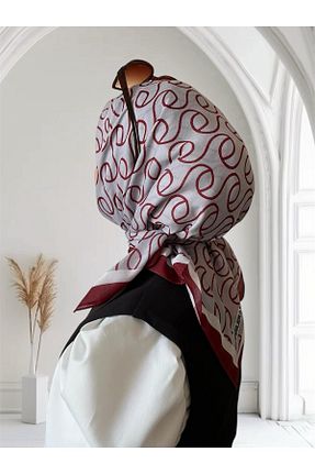 روسری زرشکی پلی استر ESSLERA - کد 930252946