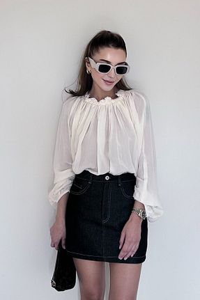 پیراهن بژ زنانه گشاد Modamesta - کد 930258181