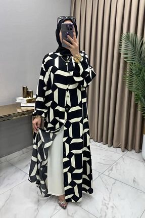 لباس سایز بزرگ مشکی زنانه ویسکون Mercan - کد 930398673