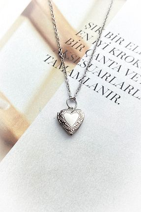گردنبند استیل ( فولاد ) طوسی زنانه استیل (فولاد) roshel - کد 930288934