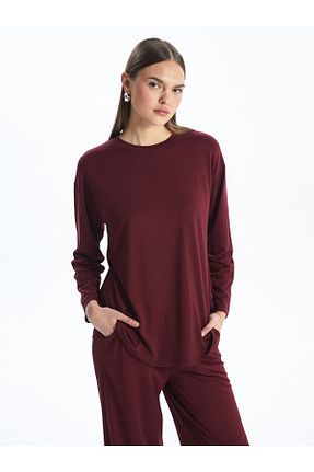 تونیک زرشکی زنانه رگولار LC Waikiki - کد 932889219