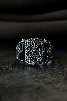 انگشتر نقره سفید مردانه زیرکن goldberia - کد 893186385
