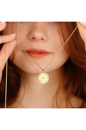 گردنبند نقره زرد زنانه 925 عیار ALTINTEMAS - کد 930297469
