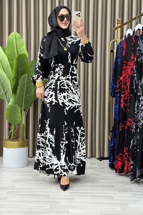 لباس سایز بزرگ مشکی زنانه ویسکون Mercan - کد 930421708