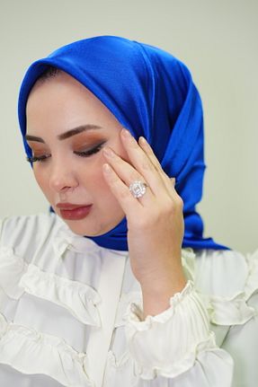 روسری فیروزه ای ساتن HABİCH BUOTİQUE - کد 930306636