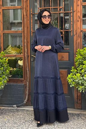 لباس حجاب سرمه ای زنانه رگولار Al-Marwah - کد 929931743
