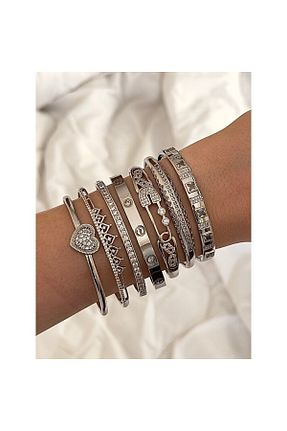 دستبند استیل (فولاد) طوسی زنانه استیل (فولاد) Opia JEWELRY - کد 930241322