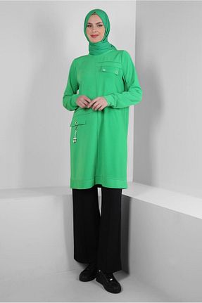 تونیک حجاب سبز زنانه مخلوط پلی استر Alvina - کد 859861797