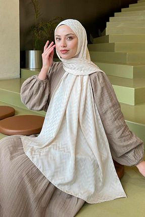شال بژ زنانه lamelif - کد 930343890
