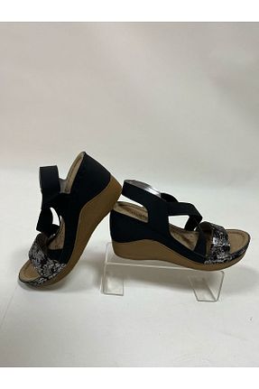 صندل مشکی زنانه پاشنه پر CARLA VERDE - کد 42107448